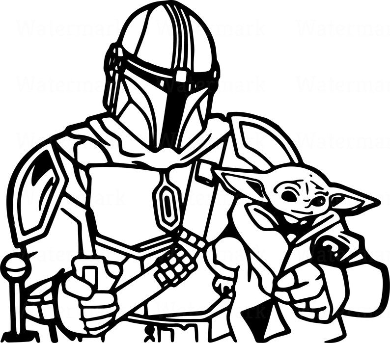 Download Mandalorian svg / Baby Yoda SVG/ FONT / png eps dxf svg ...