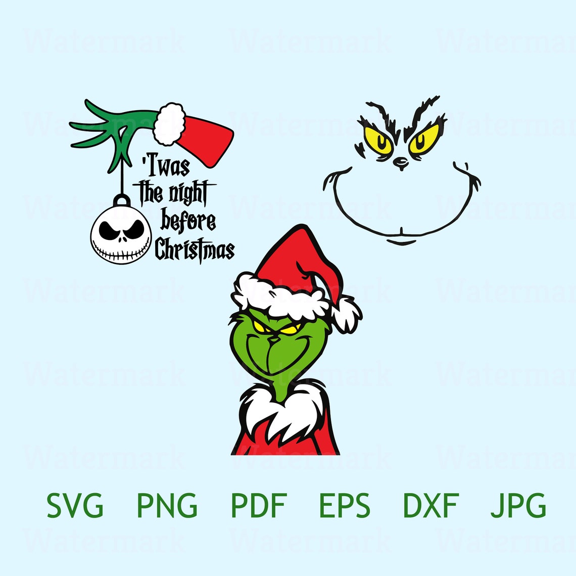 Grinch christmas svg files bundle layered grinch svgs png etsy