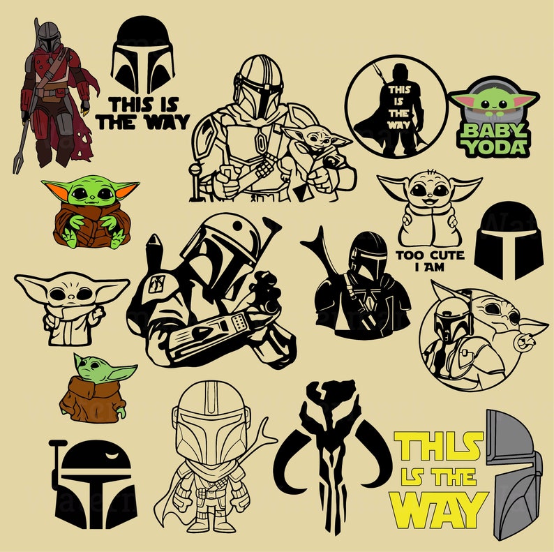 Download Mandalorian svg / Baby Yoda SVG/ FONT / png eps dxf svg ...