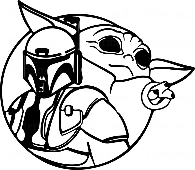 Download Mandalorian svg / Baby Yoda SVG/ FONT / png eps dxf svg ...