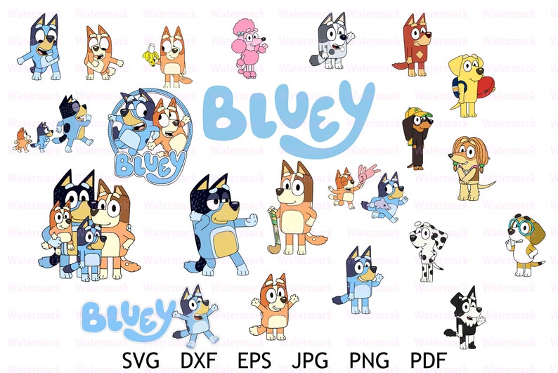 Download Bluey layered SVG Bundle / 27 bluey cricut files | Etsy