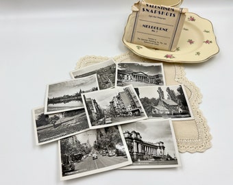 1940s Valentine's Snapshots MELBOURNE No. 1, Victoria 8 Gelatin Silver Prints Full Set Complete With Original Well Worn Mini Envelope AUS