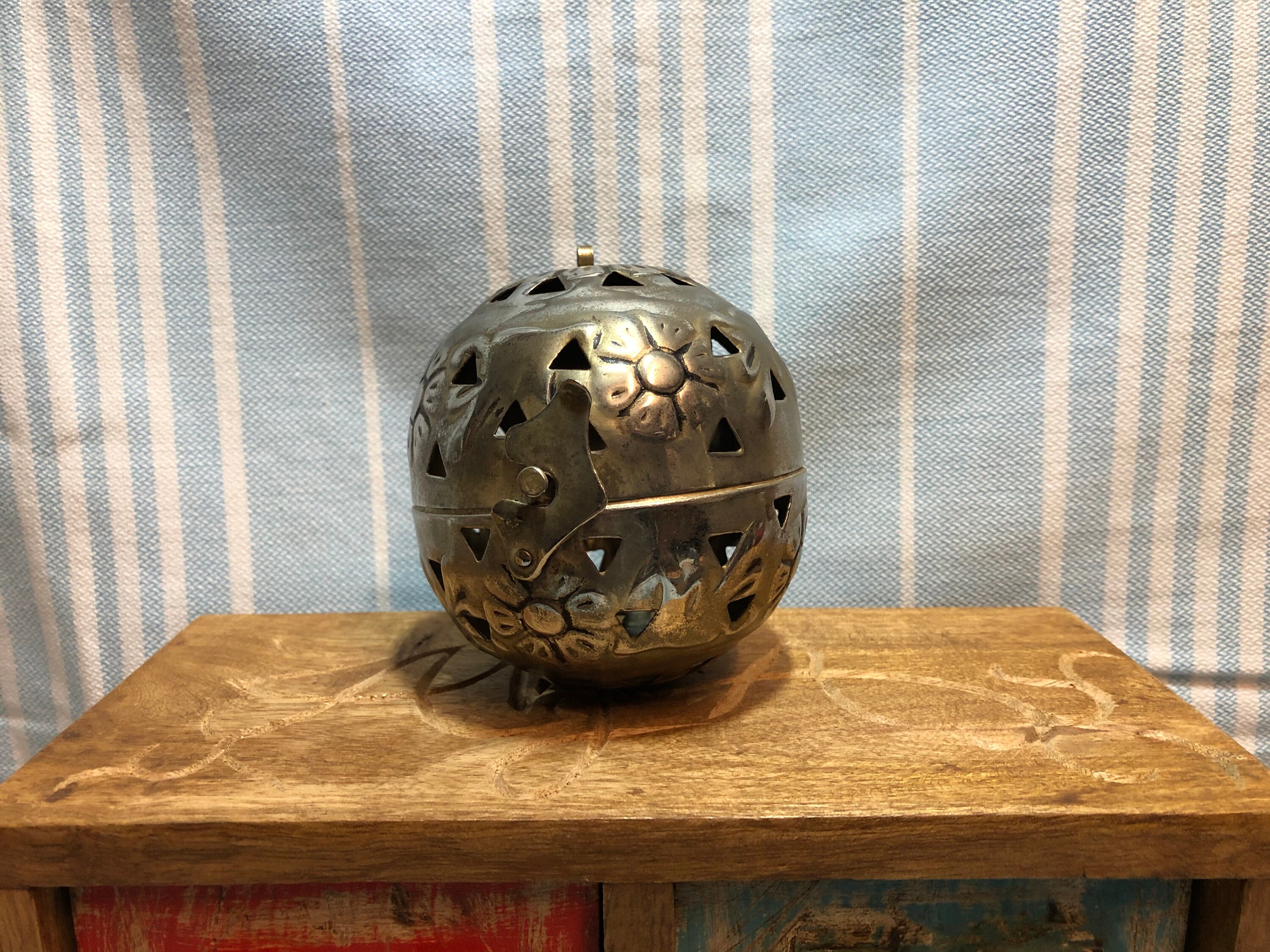 Church THURIBLE / CENSER Vintage Incense Ball With Floral Etsy