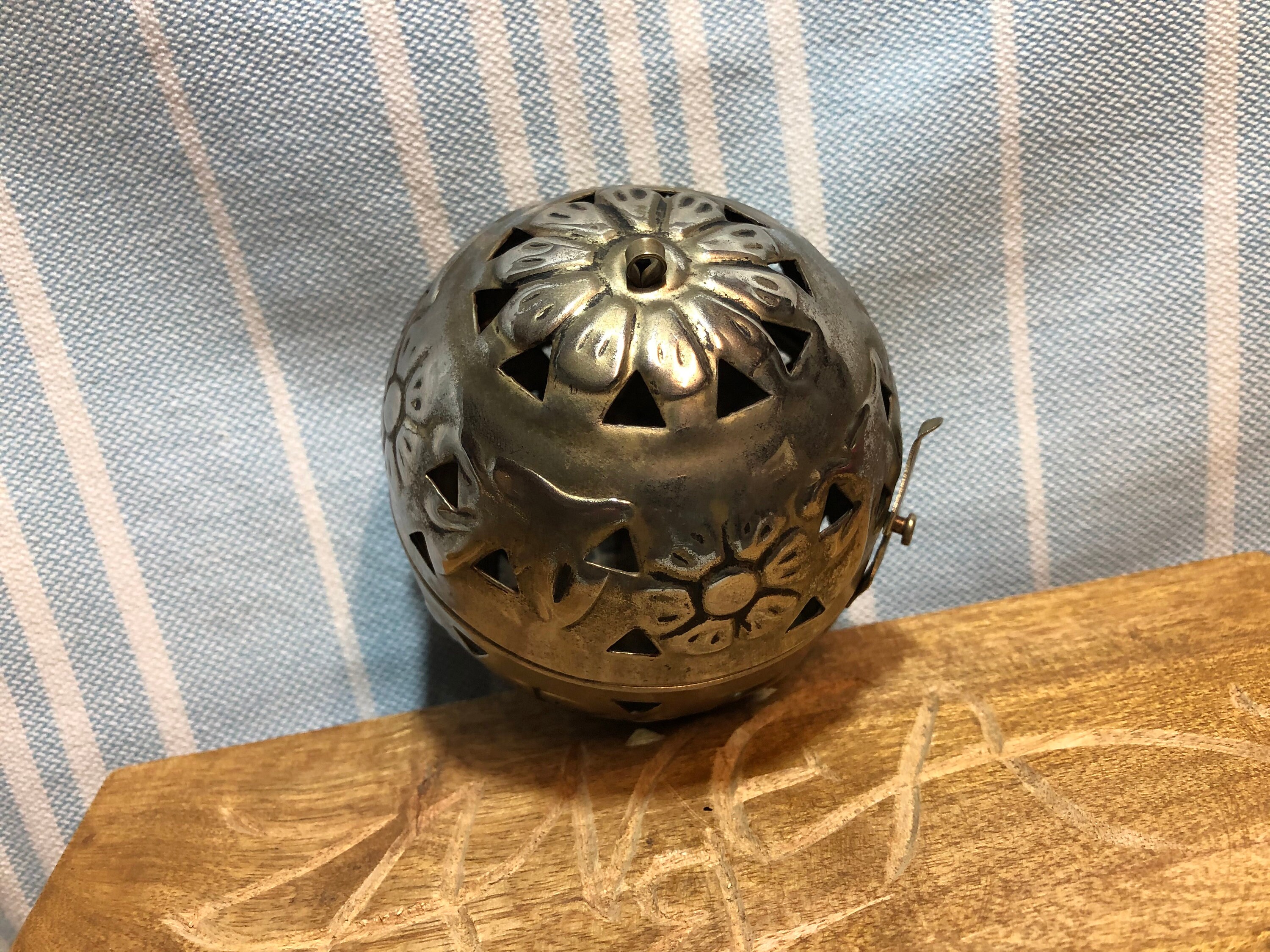 Church THURIBLE / CENSER Vintage Incense Ball With Floral Etsy