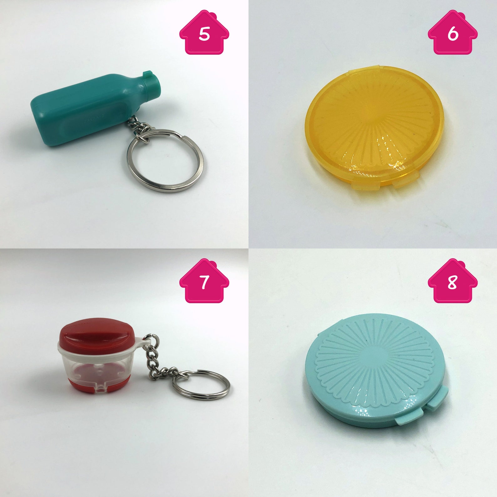 Choice of Vintage Tupperware Keychains / Keyrings Etsy Australia