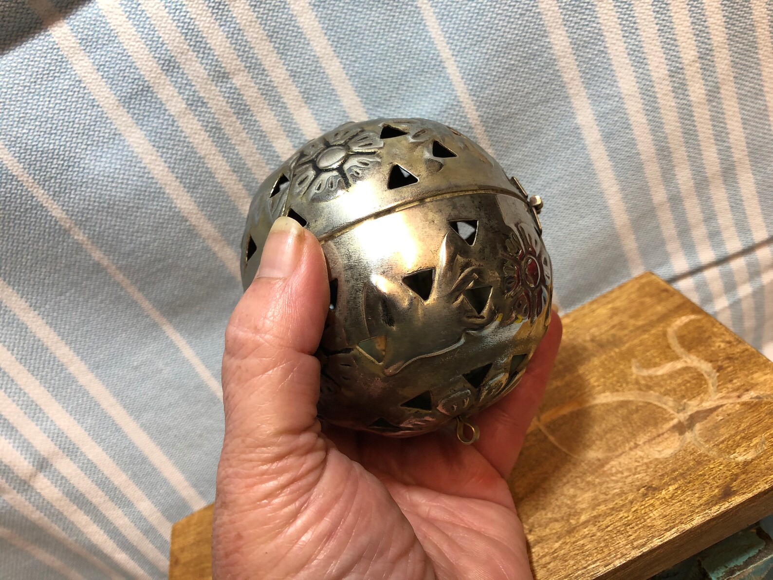 Church THURIBLE / CENSER Vintage Incense Ball With Floral Etsy