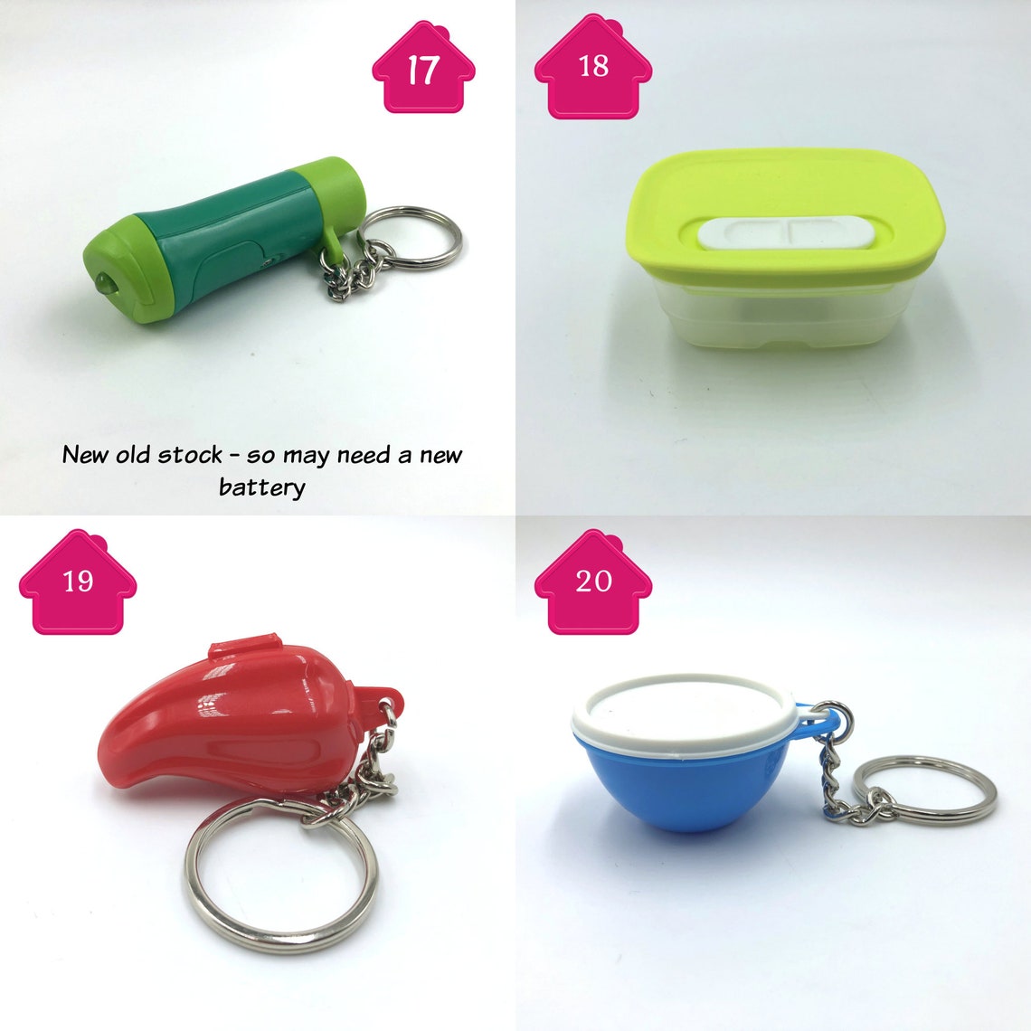 Choice of Vintage Tupperware Keychains / Keyrings Etsy Australia