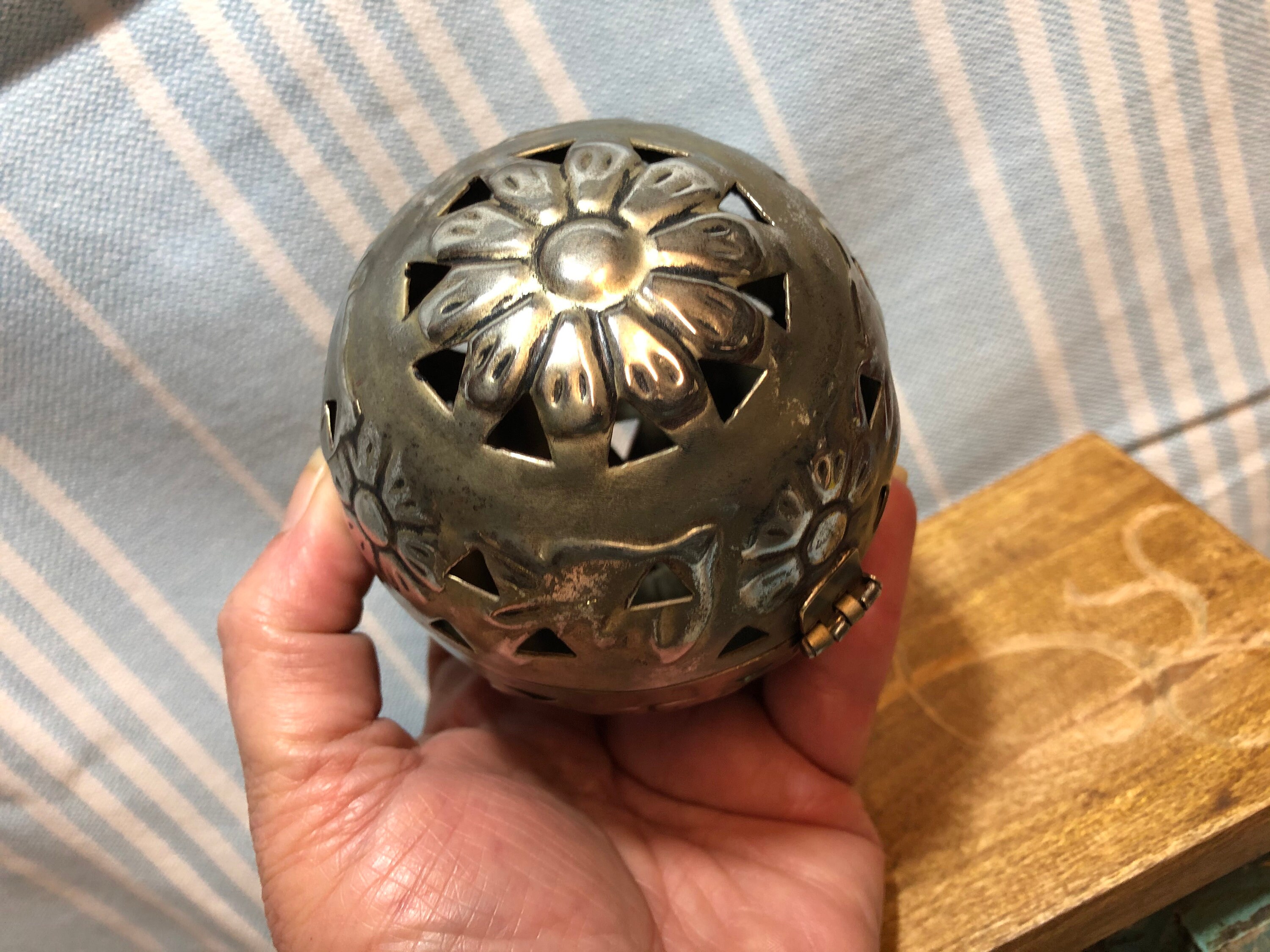 Church THURIBLE / CENSER Vintage Incense Ball With Floral Etsy