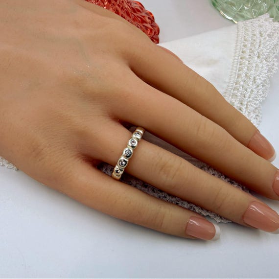 Early Pandora Bright Lights Bubble Ring • Sterlin… - image 10