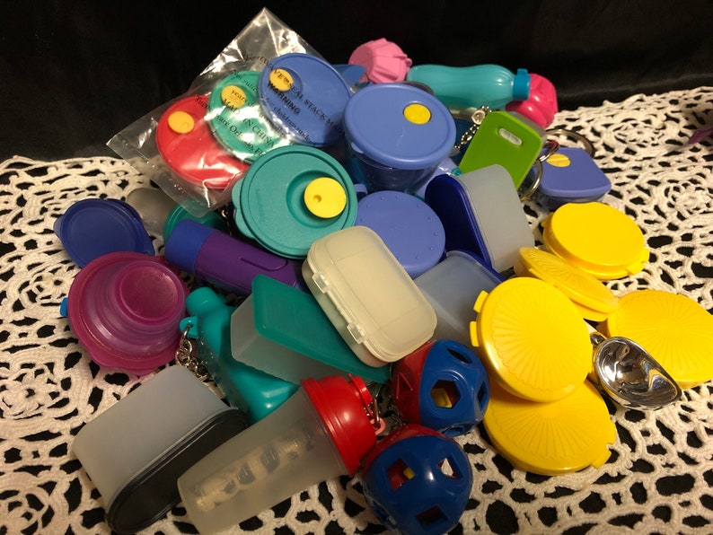 Choice of Vintage Tupperware Keychains / Keyrings & Etsy