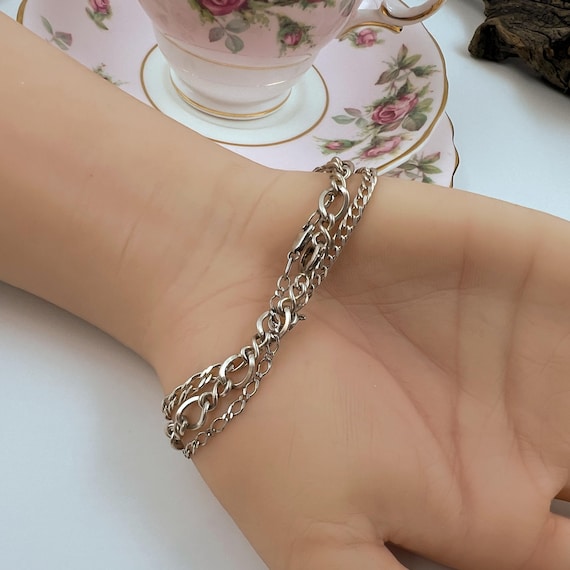Vintage Sterling Silver Bracelet Trio • Pre-Built… - image 5