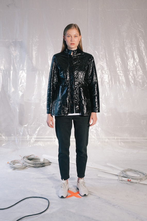 Zara top plastic jacket