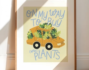 Affiche illustration Plantes | Art mural botanique | Impression 8x10 | Décoration murale tendance | Galerie d'art | Amoureux des plantes
