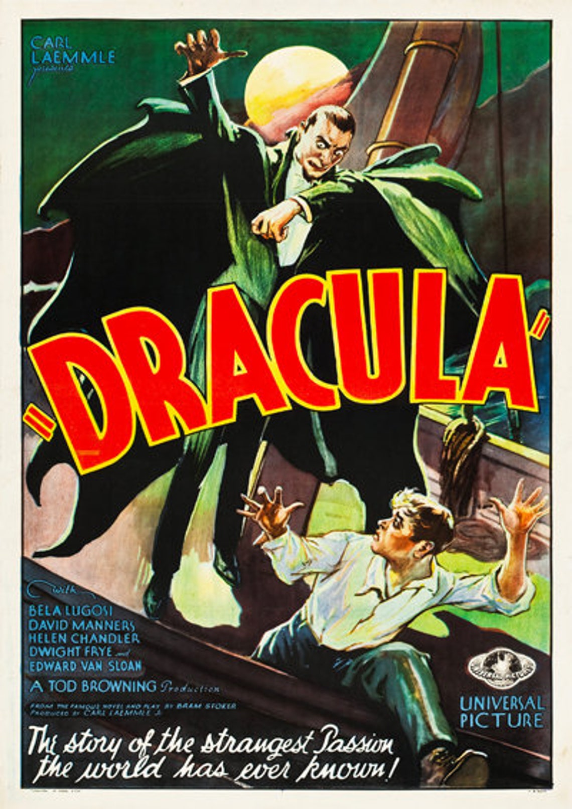 Dracula Dracula Movie Poster 1931 Monster Movies United - Etsy