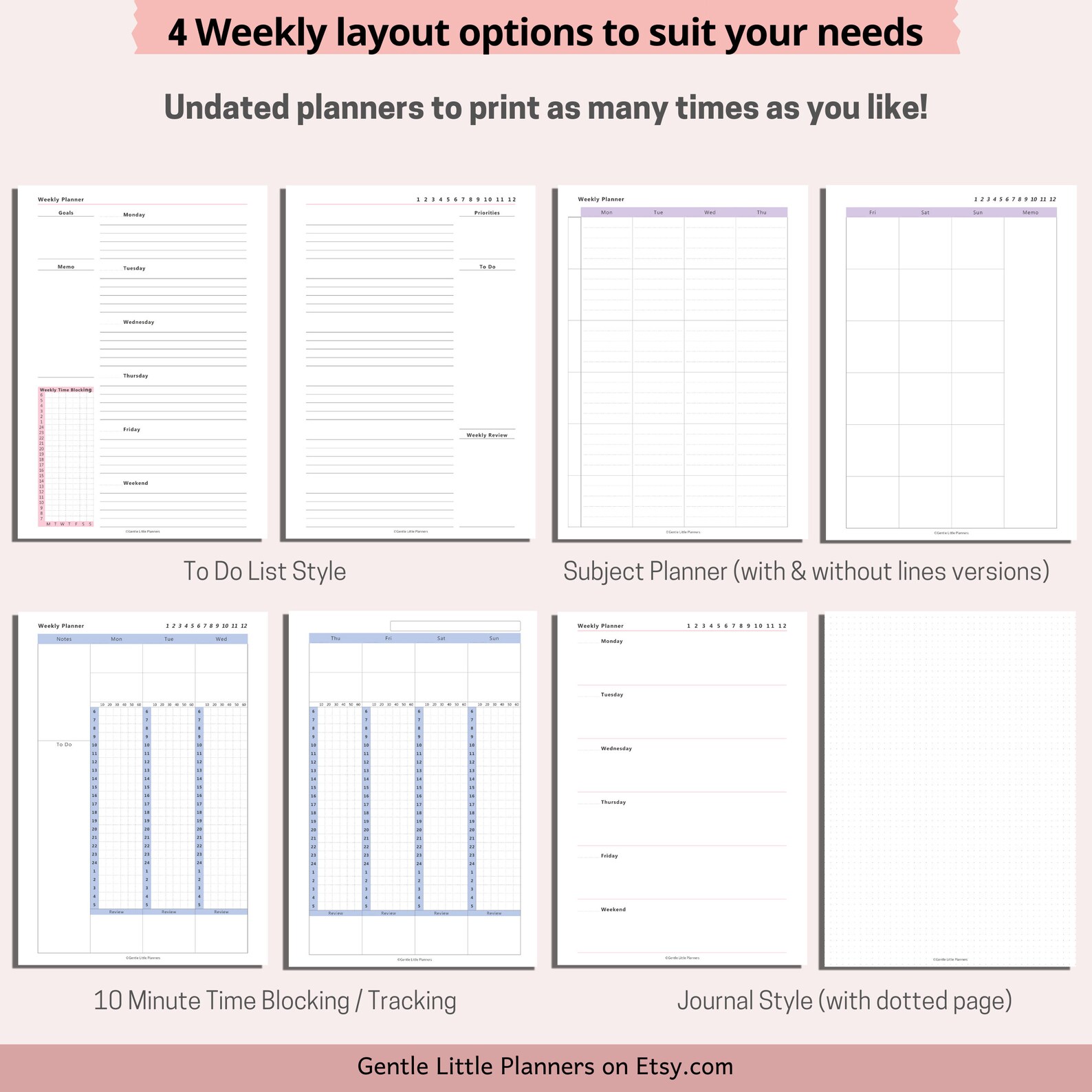 College Student Planner Printable, Study Planner, Academic Planner ...