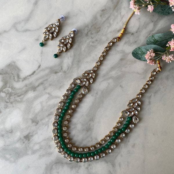 Long necklace indian necklace Asian king haar haaram mala rani haar raani haar | Asian/Indian/Pakistani jewellery sets | Nikka jewellery