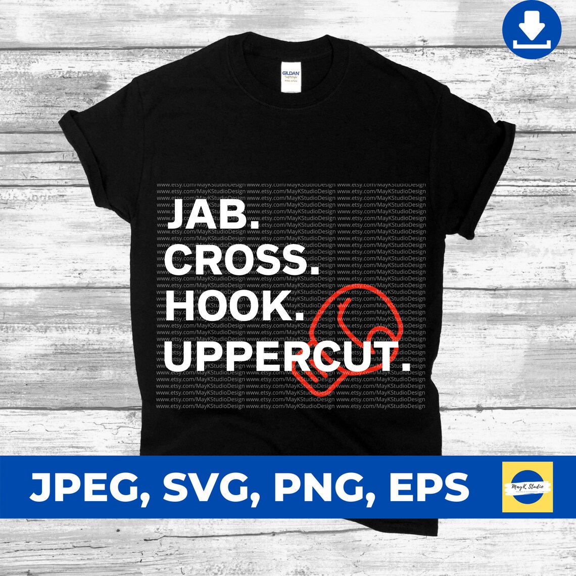 Jab Cross Hook Uppercut svg Kickboxing sport svg digital cut Etsy