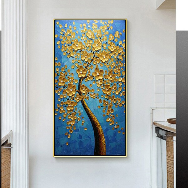 Flower Tree Painting Etsy