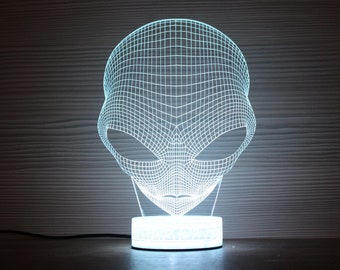 3D Alien Lamp Special Unique Lamp Shape LED Table Lamp with USB Power Illusion 