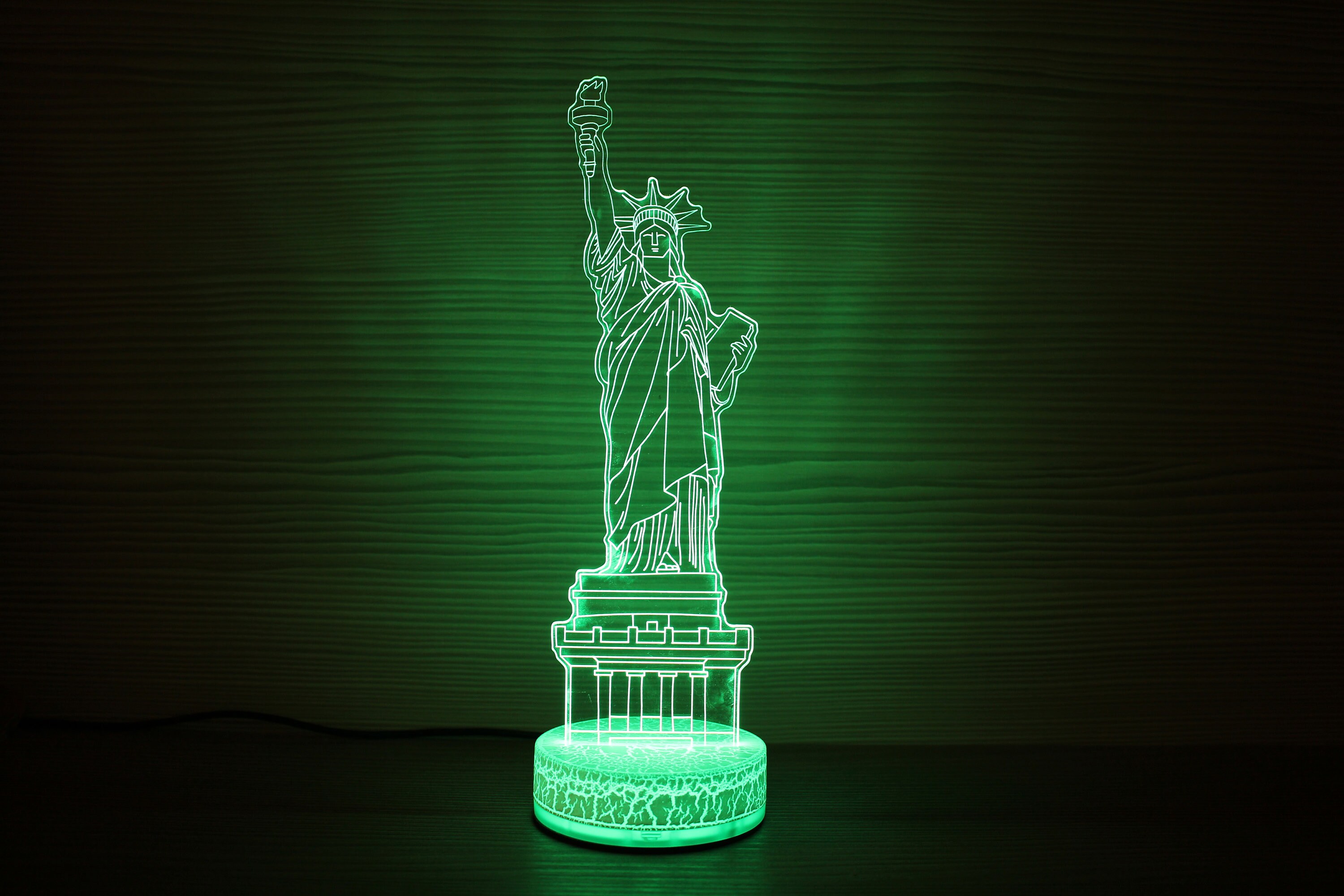 New York Statue of Liberty Torch USA 3D Night Lamp 3D Night Etsy