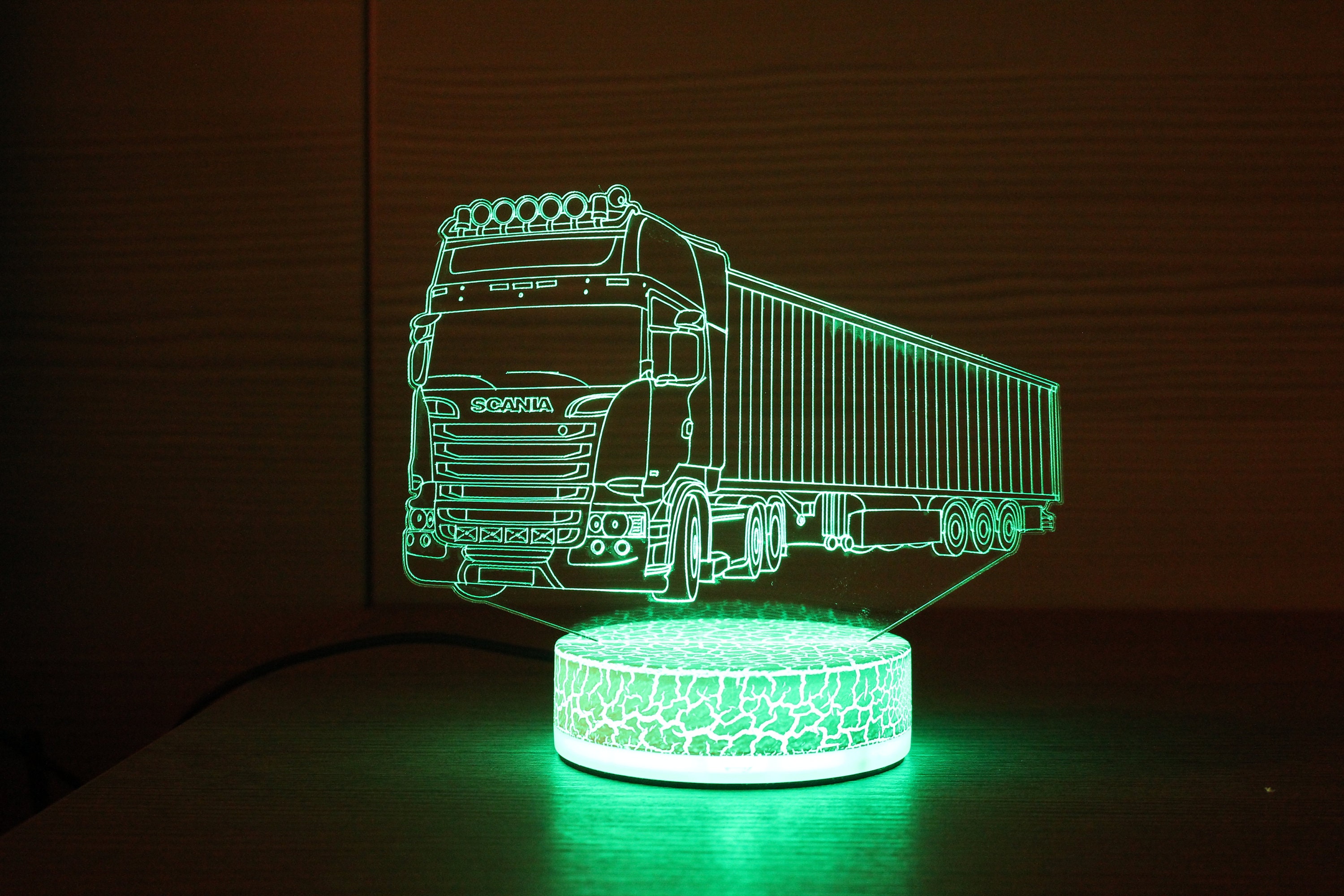 Scania Truck LED Lamp Scania Night Light Gift voor hem Truck Etsy