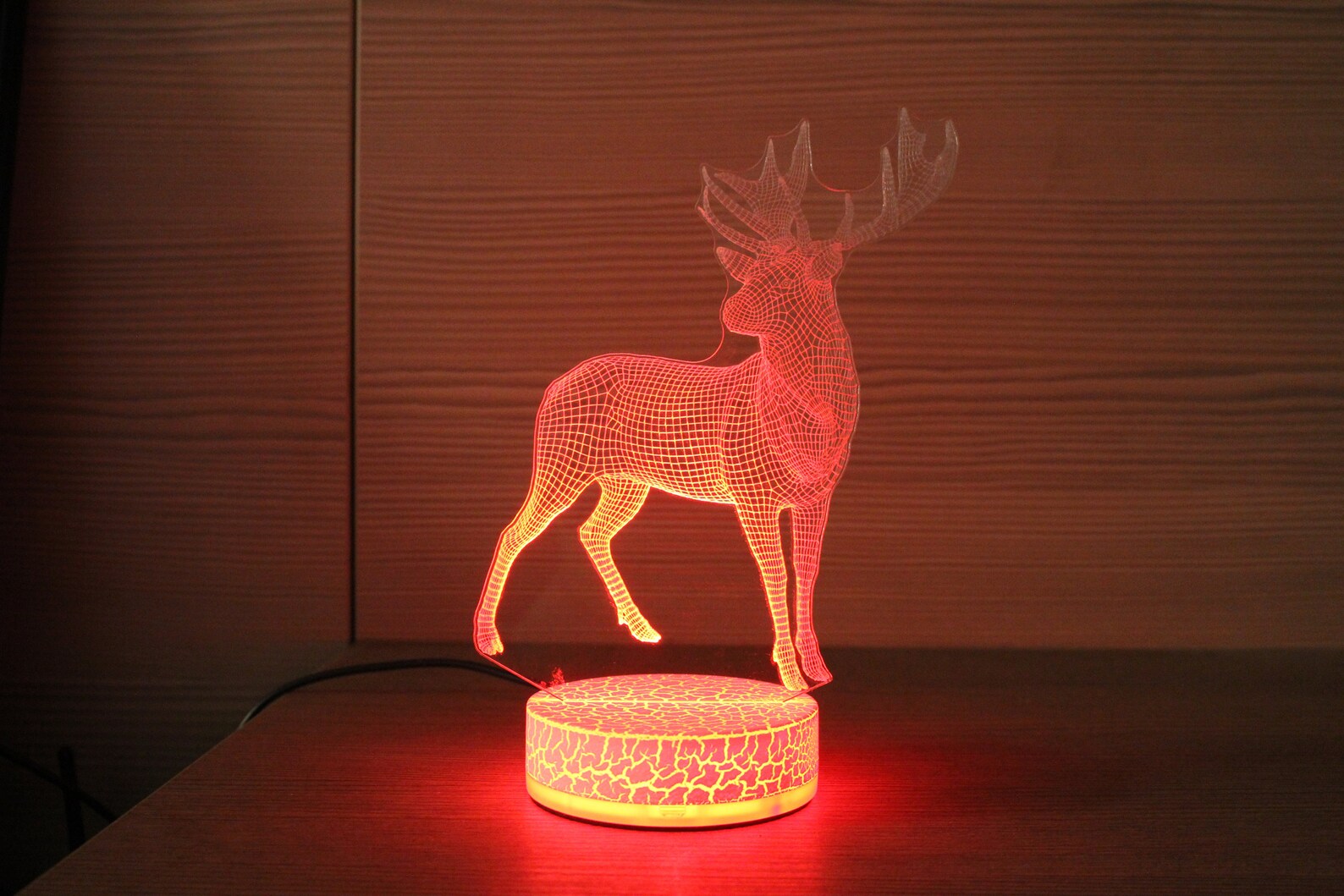 Deer Figurine 3D Night Lamp 3D Night Light Deer Children Light Etsy