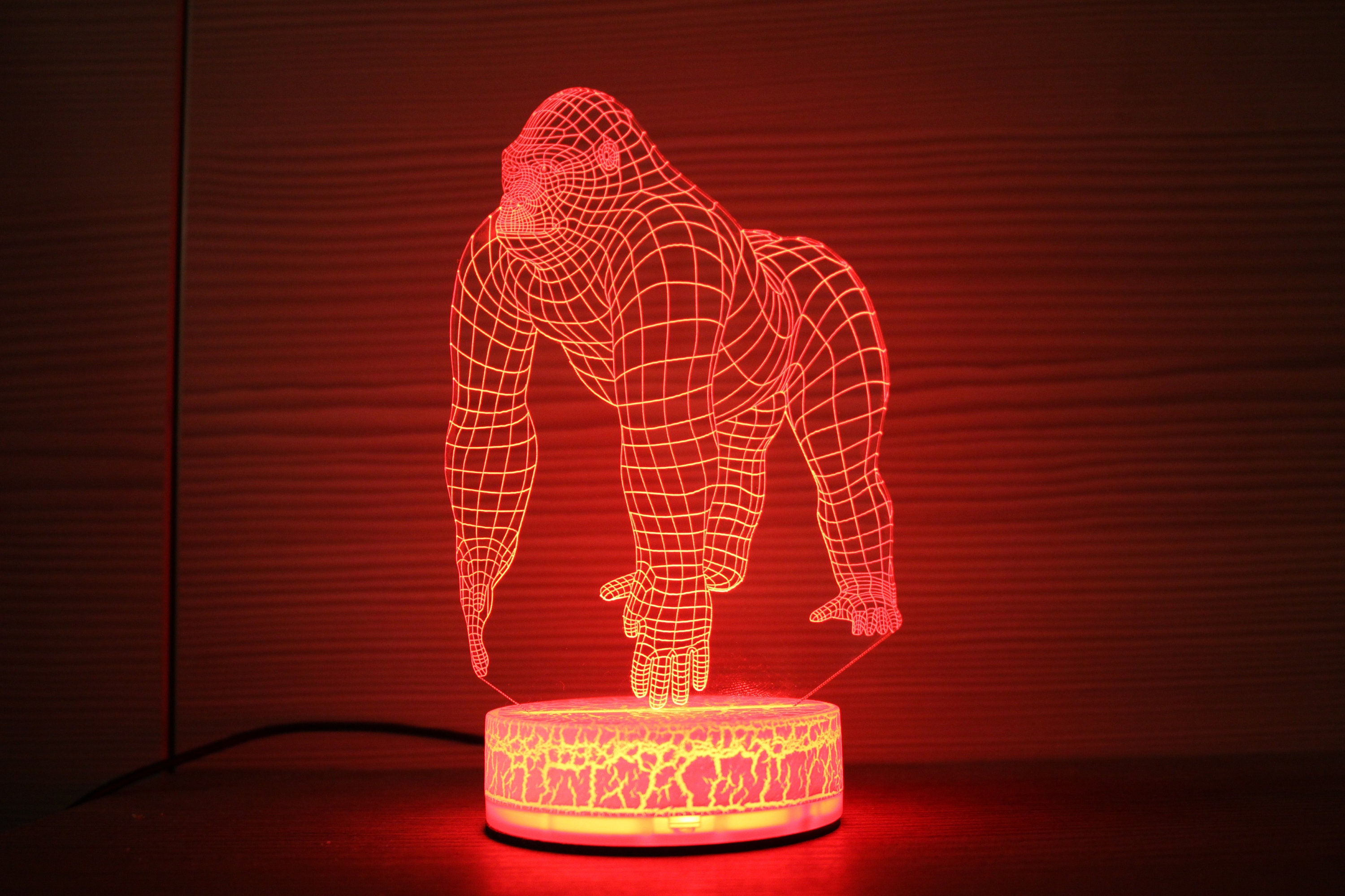 gorilla 3d lamp
