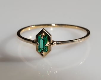 18k Gold Plated Ring Prong Set Ring Natural Black Onyx Octagon Gemstone Silver Ring Black Gemstone Ring Onyx Ring December Birthstone