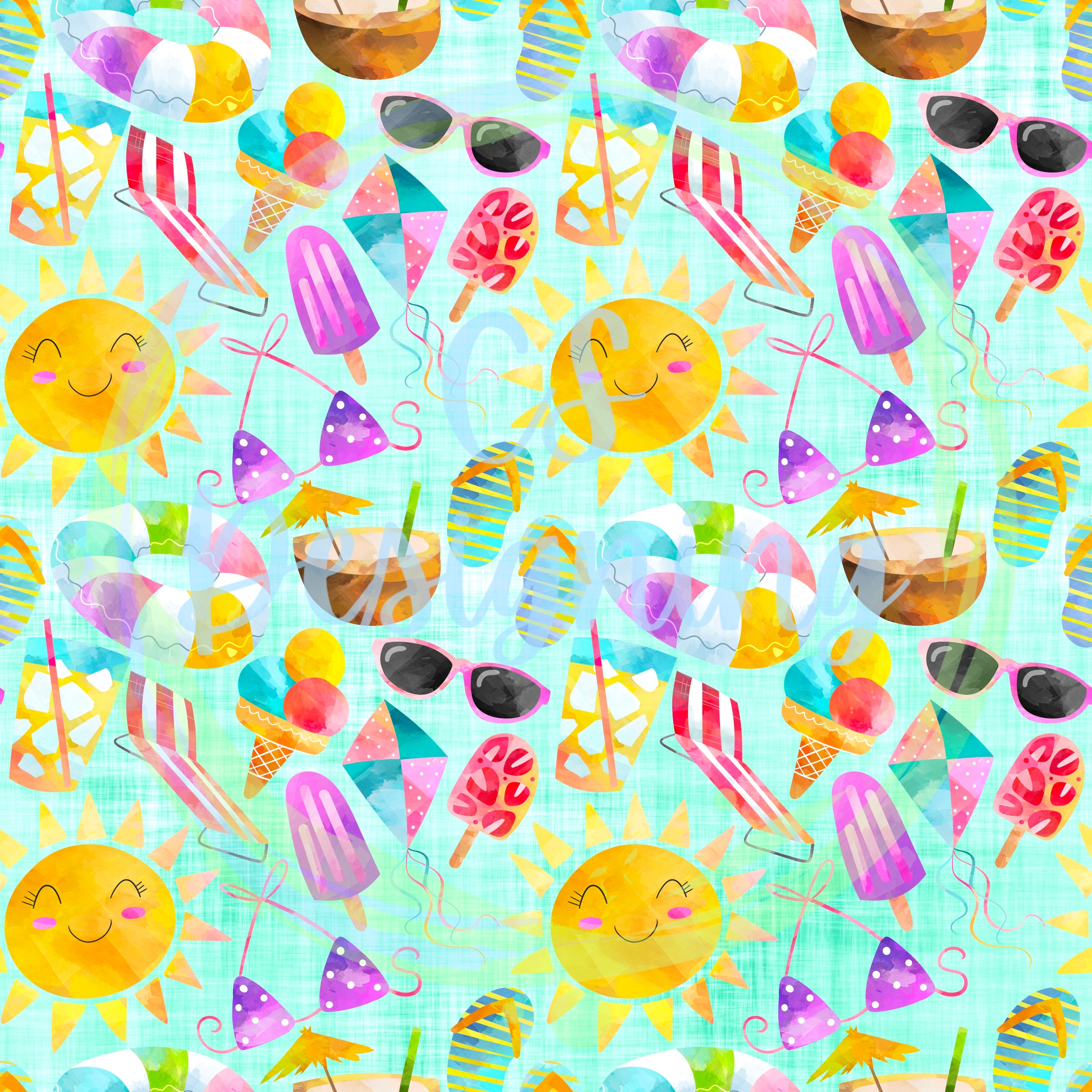 Summer seamlesssummer patternSeamless PatternDigital Etsy