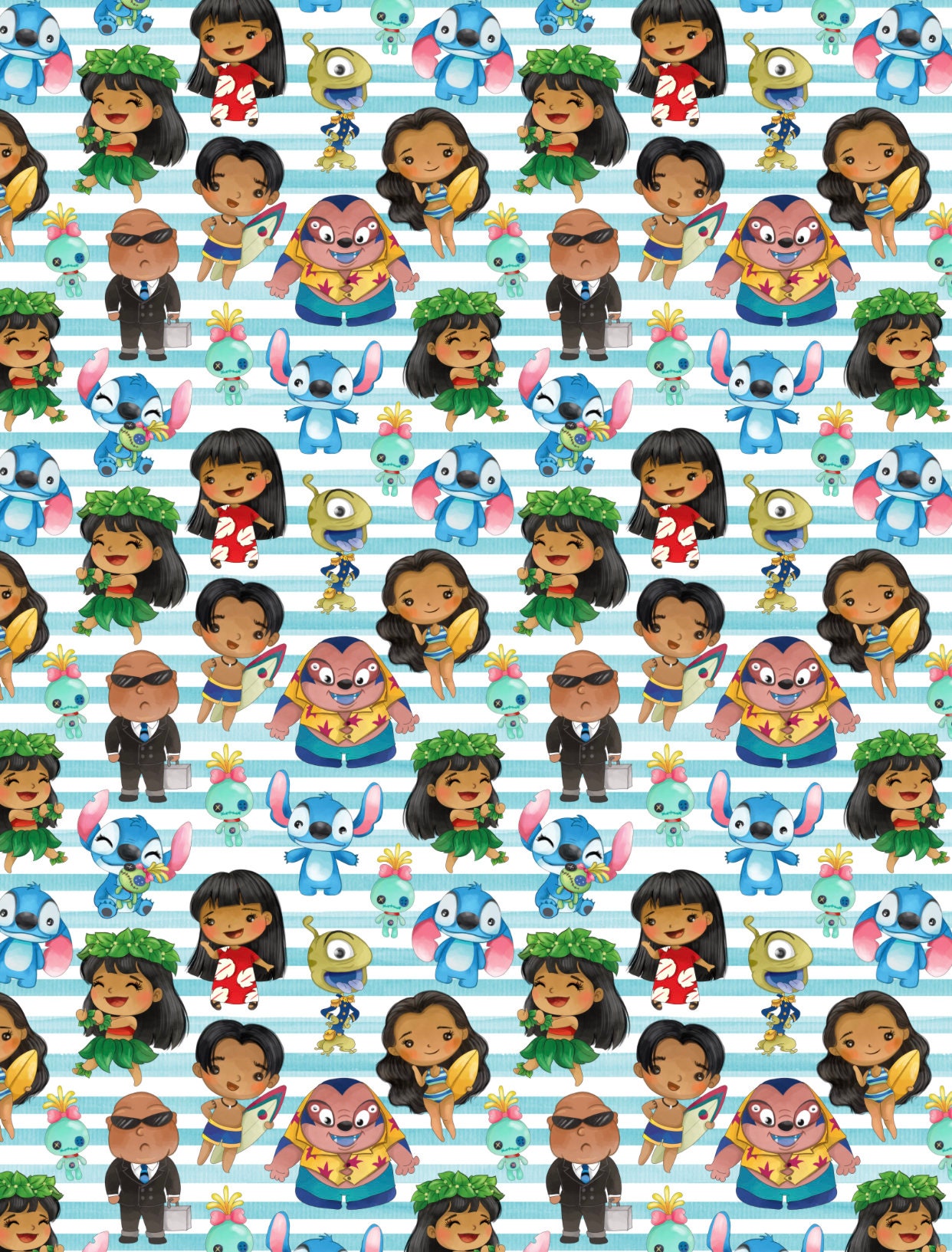 Lilo and stitch patternSeamless PatternDigital | Etsy