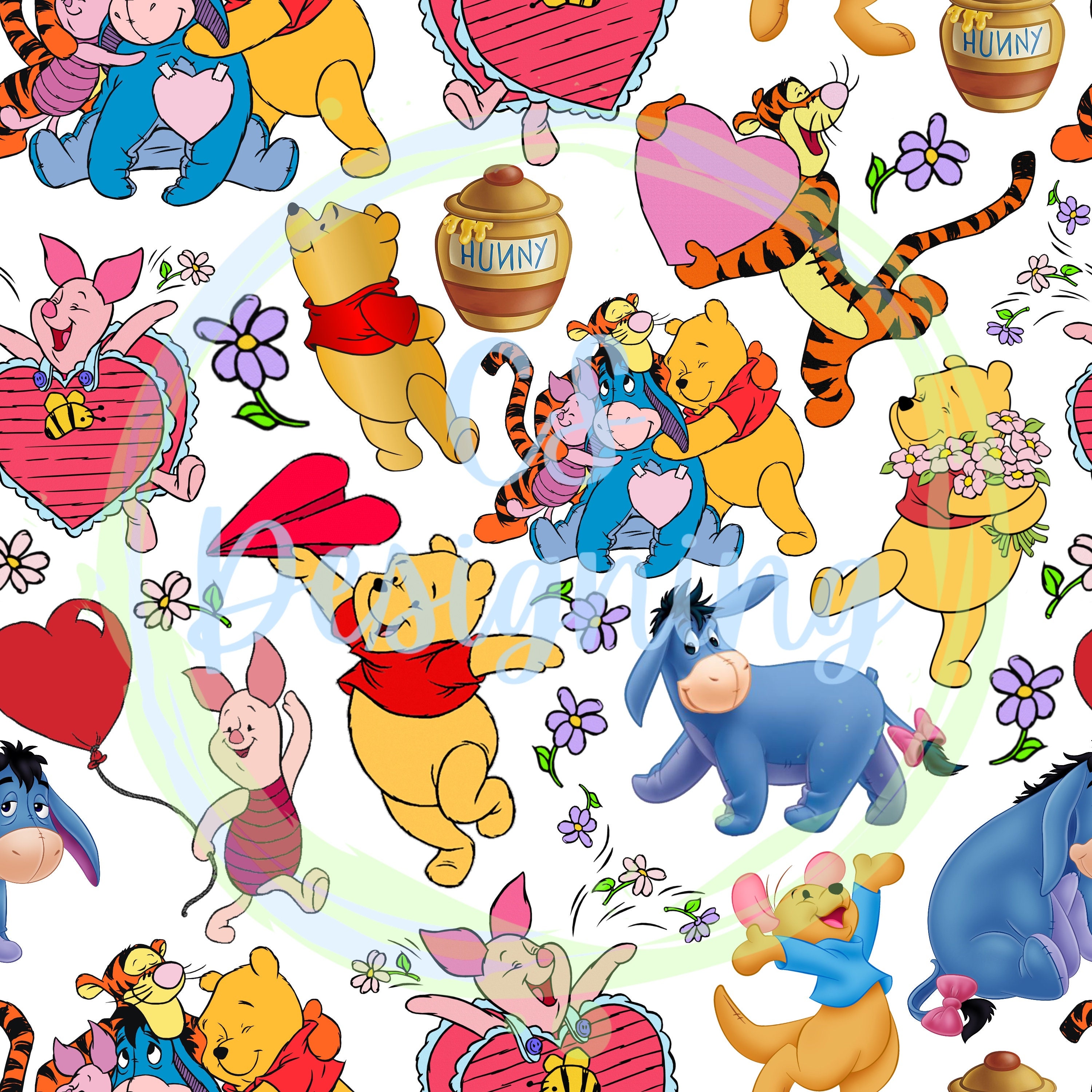 Winnie the Pooh Seamlessseamless Patternwinnie the Pooh Etsy Australia