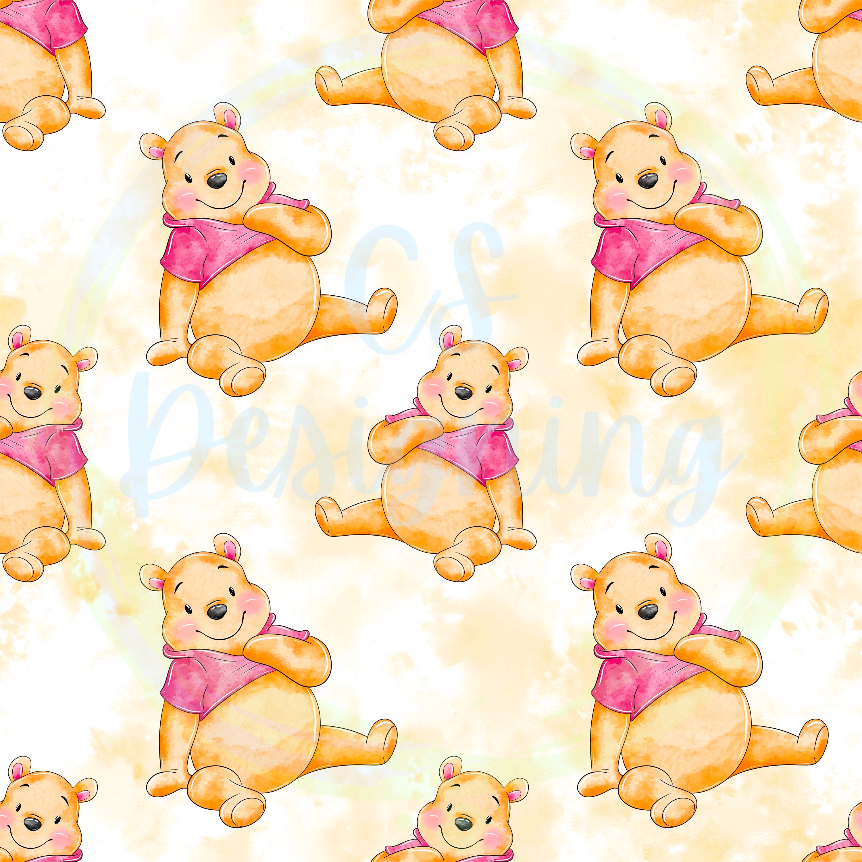 Winnie the Pooh Seamlessseamless Patterndigital Etsy Australia