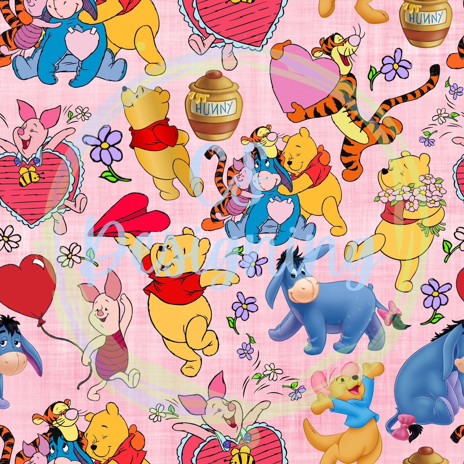 Winnie the Pooh seamlessSeamless PatternDigital Etsy