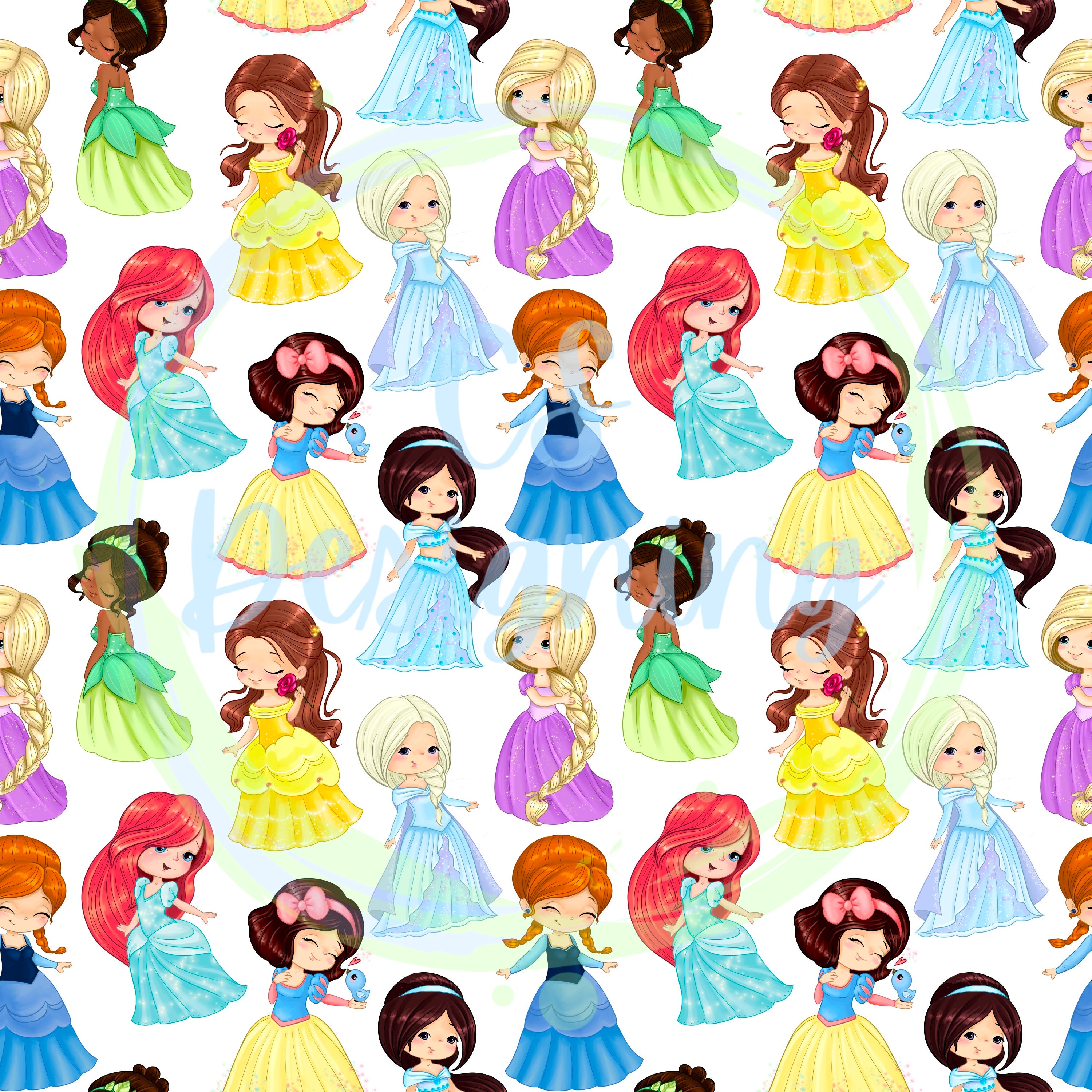 Princess fabricPrincess Seamless PatternDigital Etsy