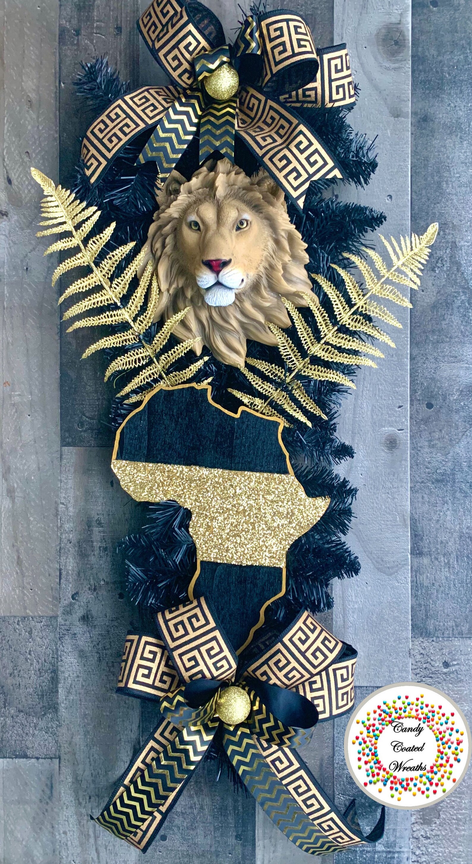 African Wreath for Front Door Lion Wreath African Continent Etsy