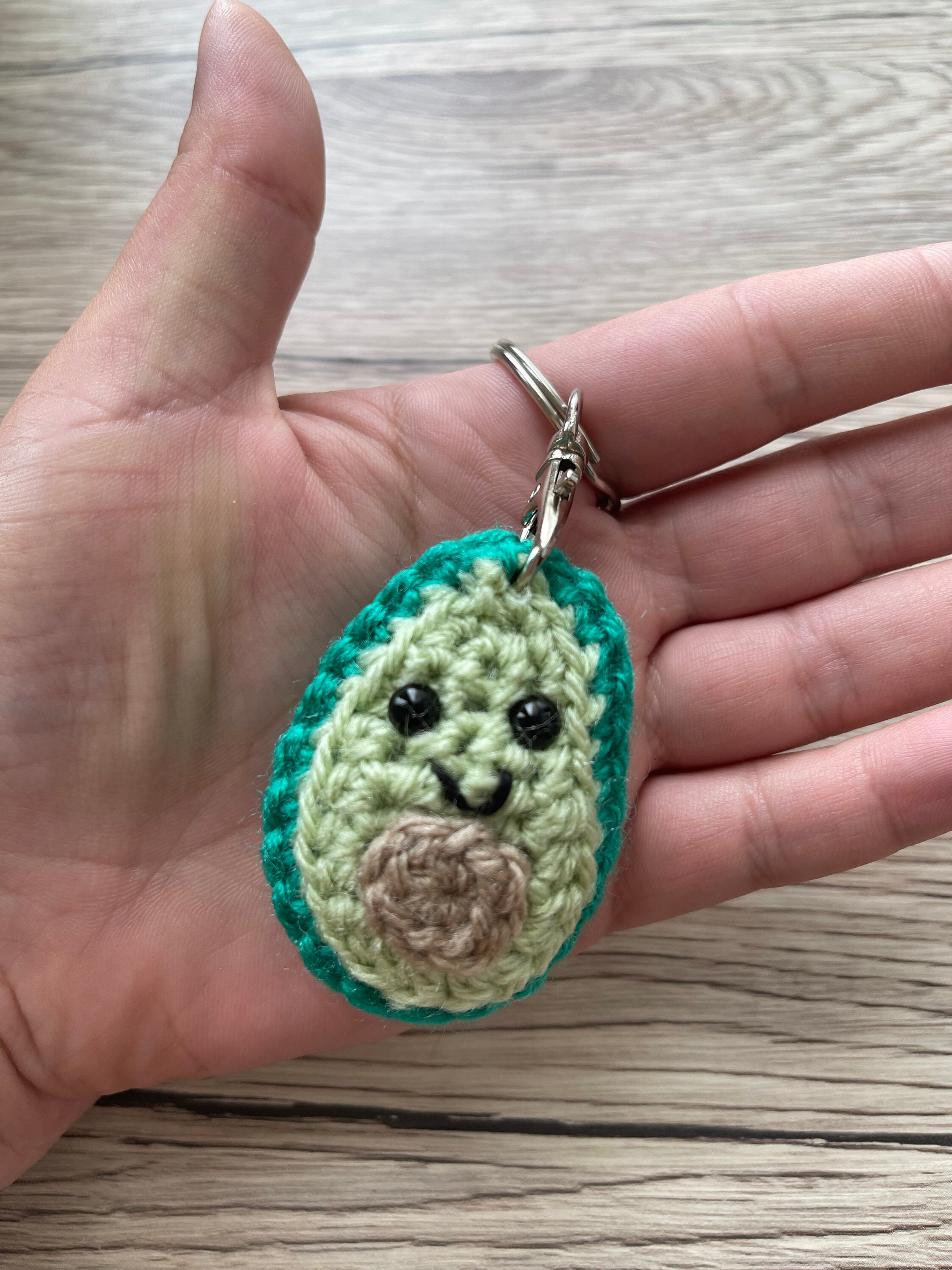 Small Avocado Keyring Cute Avocado Crochet Keyring Etsy UK