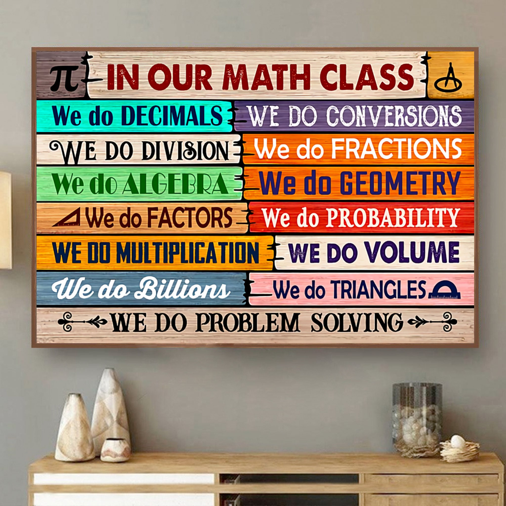In our math class poster Back to school gift Math teacher Etsy