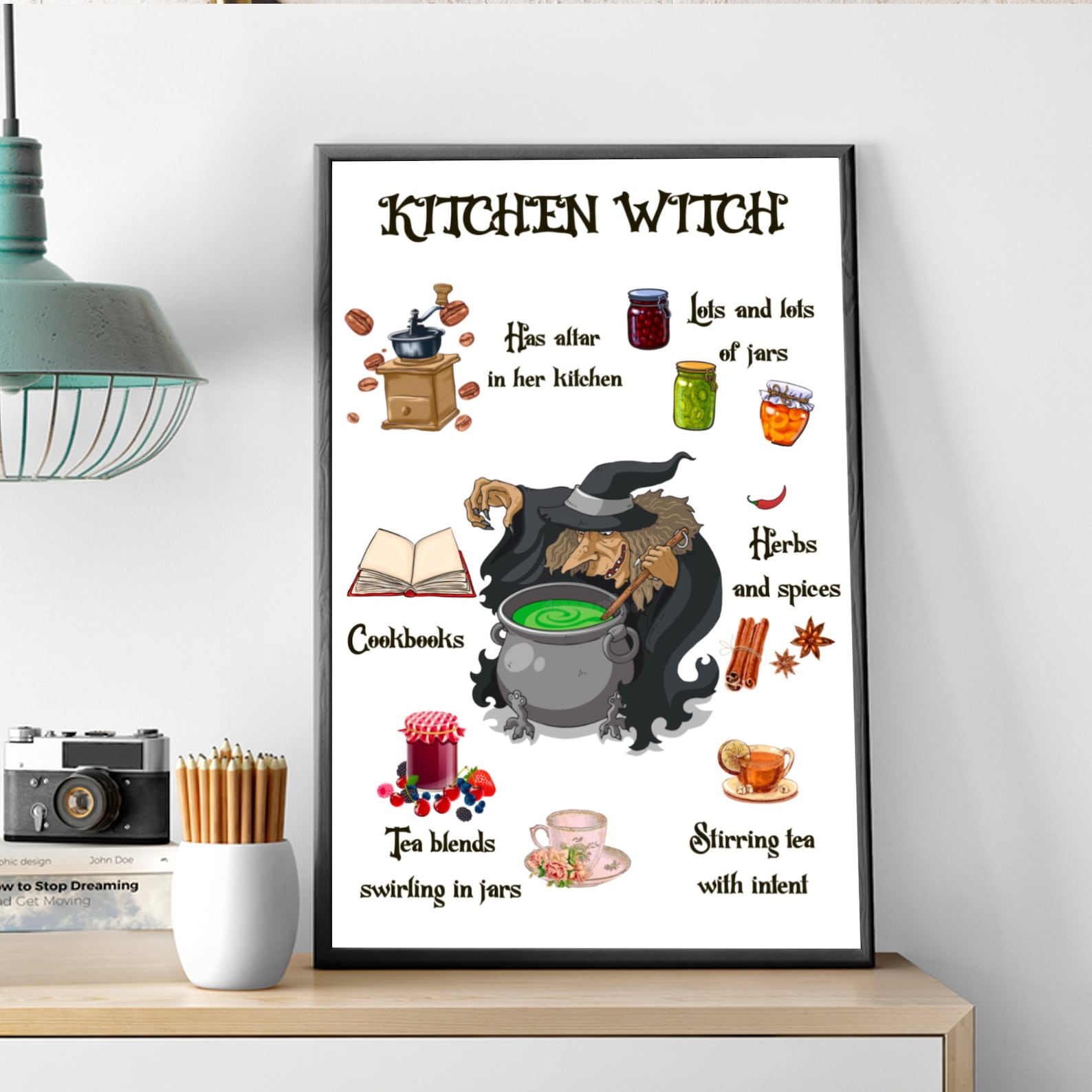 Kitchen Witch Poster Kitchen Witchery Poster Witches Poster Etsy