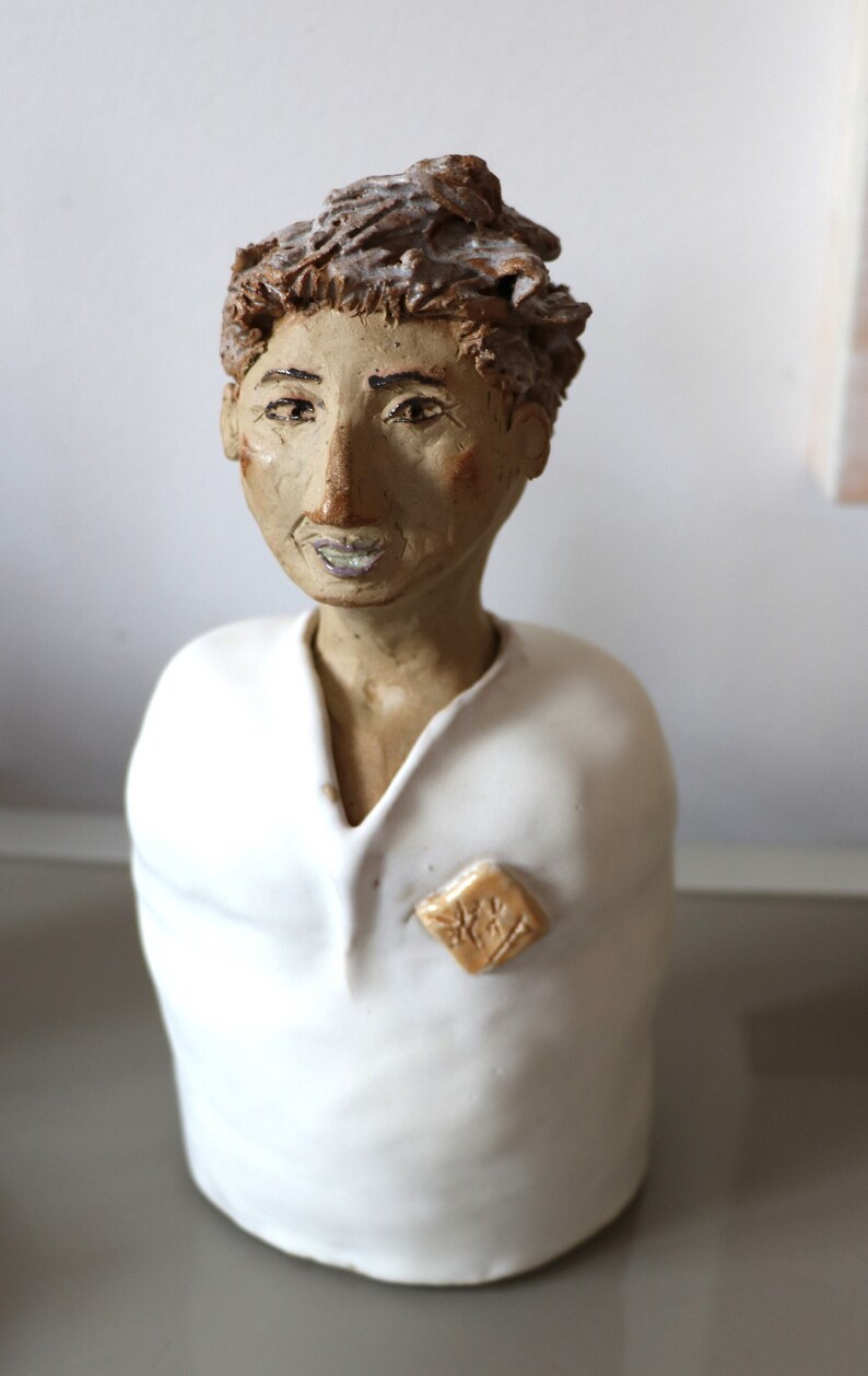 Ceramic Figure, Athlete, Sculpture, Unique Piece From Hamburg, Boy Made