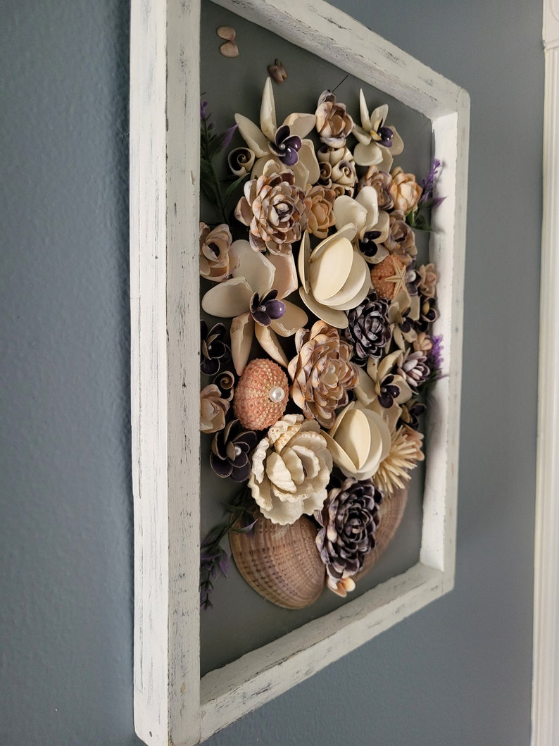 Seashell Wall Art Coastal Nautical Beach Decor Seashell Etsy