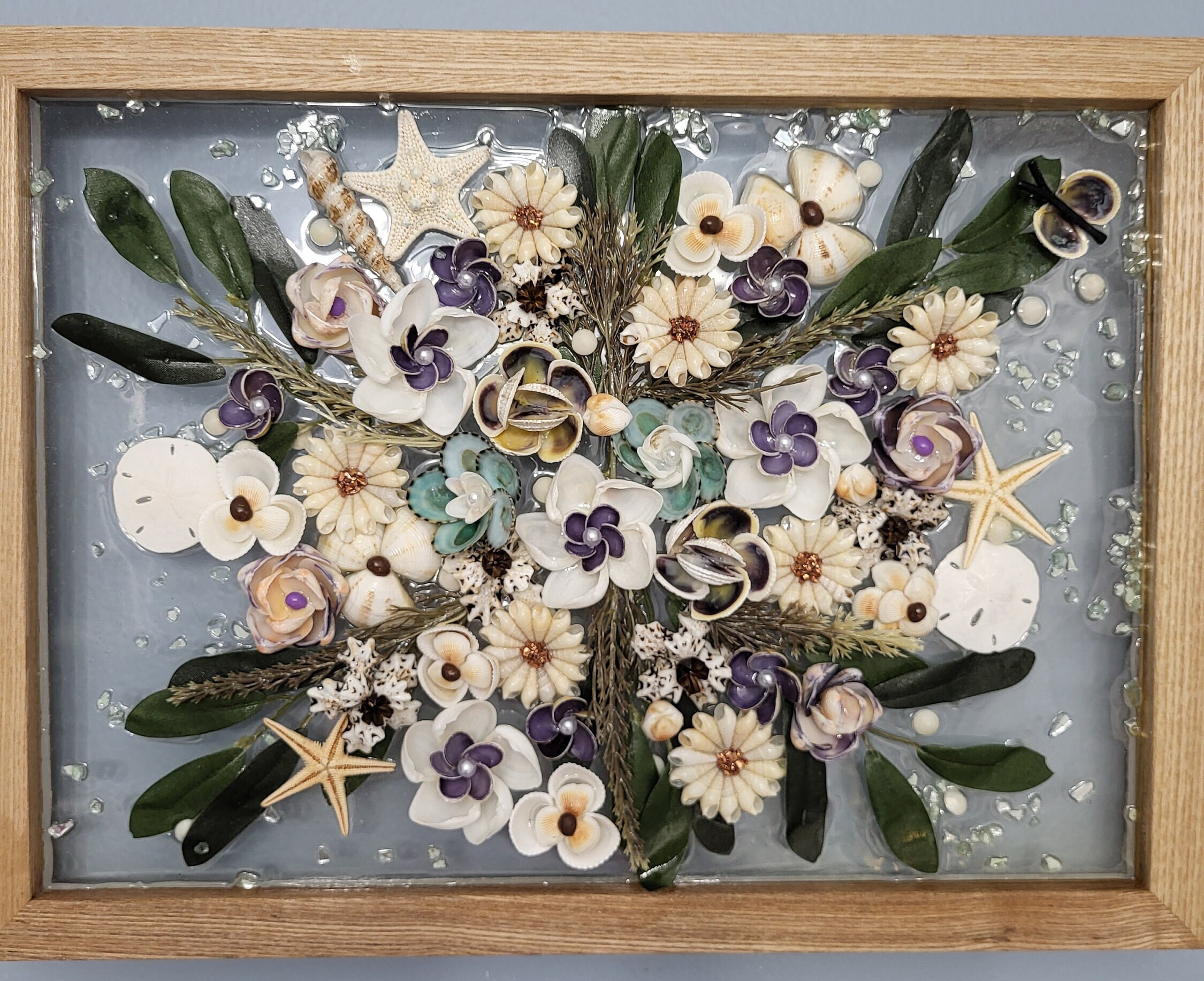 Cowrie Shell Picture Frame - Etsy display picture 1