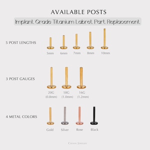Implant Grade Titanium Gold PVD Threadless Push In Replacement Post Backing Implant Grade Titanium Gold PVD Threadless Push In Replacement Post Backing