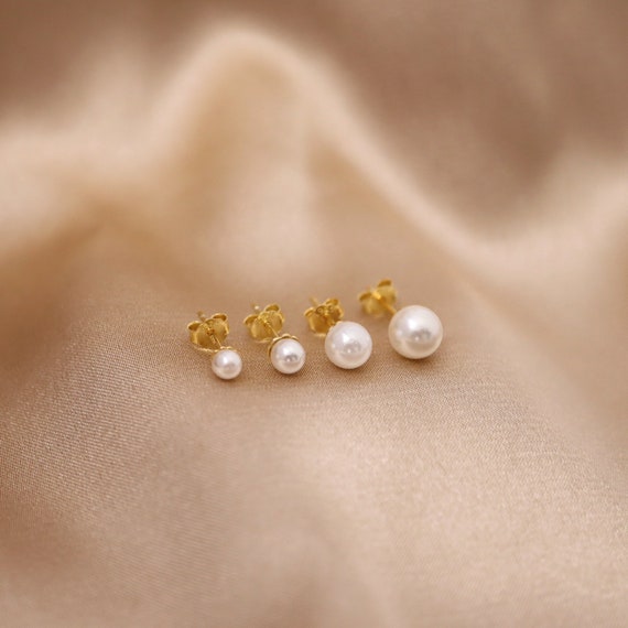 Pearl Post Softball Earrings Pearl Post Softball Earrings