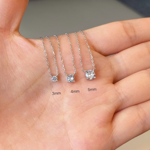 Sterling Silver 5mm Gemstone Solitaire Pendants Sterling Silver 5mm Gemstone Solitaire Pendants