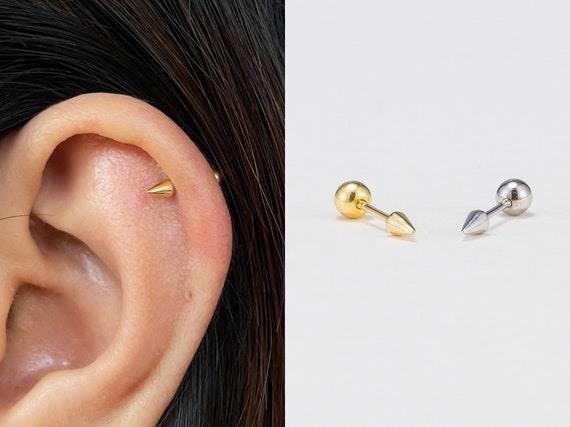 Spike Cartilage Stud Earring 20g Gold Spike Earrings Tragus