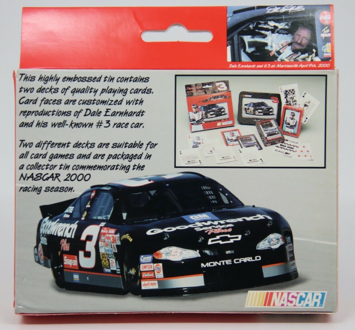 NOS 2001 NASCAR Playing Cards In Collectors Tin 2 Decks Etsy