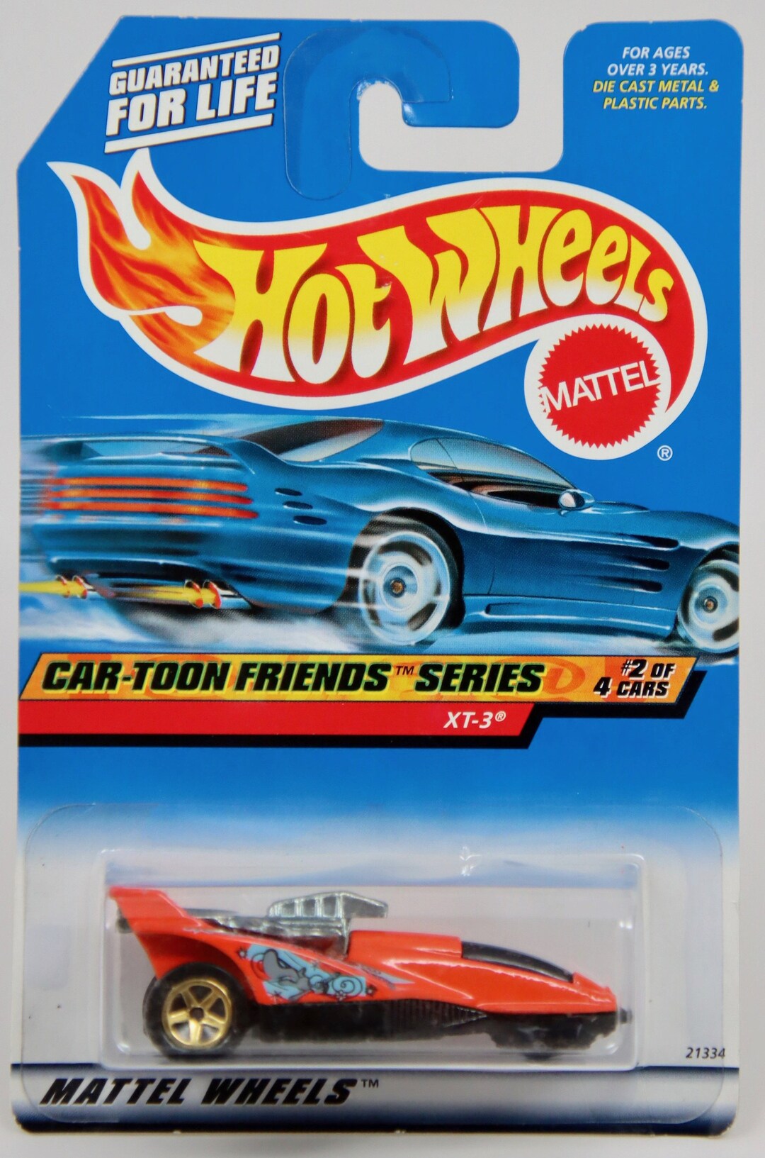 1998 Cartoon Friends Series Hot Wheels 2 of 4 Cars XT3 New Old Stock