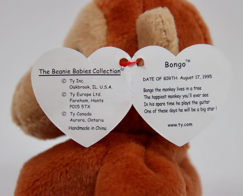 Rare 1995 BONGO Ty Beanie Baby PVC Pellets Tag Errors Mint - Etsy