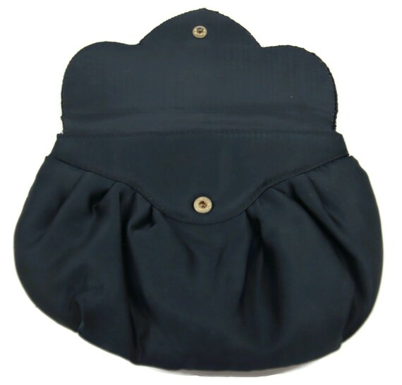 Handmade Womens Clutch Handbag Black Russet Beade… - image 8