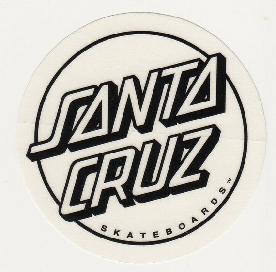 Santa Cruz Skateboards Black Letters Sticker 3 Decal 